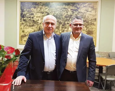 Με τον φίλο του και περιφερειάρχη ΑΜ-Θ Χρήστο Μέτιο