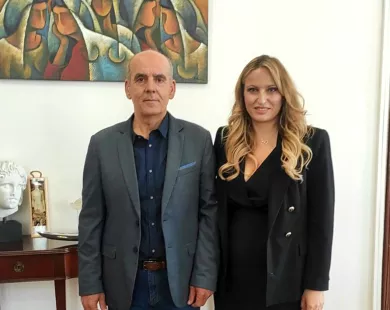 Συνάντηση του προέδρου  οικισμού Κρυονερίου  με την Έλενα Σώκου