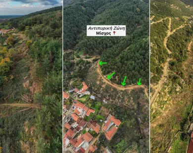 Νέες αντιπυρικές ζώνες σε Ίασμο, Θάμνα, Μίσχο