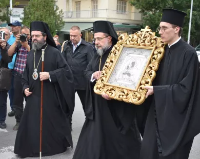Στη Θεσσαλονίκη η εικόνα Παναγίας Φανερωμένης Βαθυρρύακος από την Αίγειρο