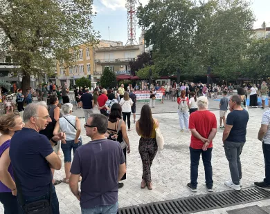 Συμβολική διαμαρτυρία και στην Κομοτηνή για τα Τέμπη