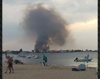Τέσσερα πύρινα μέτωπα στη Θάσο μετά από κεραυνούς