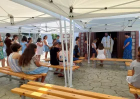 Θεία Λειτουργία στις παιδικές κατασκηνώσεις της Μητρόπολης