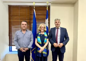 Την πρέσβειρα της  Αυστρίας υποδέχτηκαν Τοψίδης - Ταπατζάς