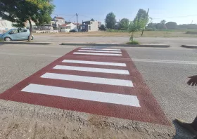 Πιο εμφανείς διαβάσεις πεζών  στο οδικό δίκτυο Φανάρι - Αρωγή