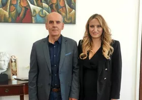 Συνάντηση του προέδρου  οικισμού Κρυονερίου  με την Έλενα Σώκου