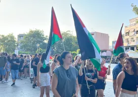 (Βίντεο) Κομοτηνή: Διαδήλωση και πορεία υπέρ του Παλαιστινιακού λαού