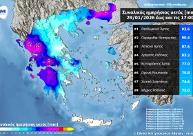 «Άνοιξαν» οι ουρανοί στη Ροδόπη
