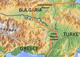 Πεδινή Θρακική Διώρυγα,  ηλεκτροσιδηρόδρομος  και αυτοκινητόδρομος,  Burgas - Αλεξανδρούπολης