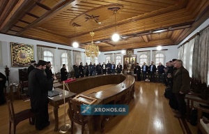 Στο Άγιο Όρος ο Μητροπολίτης και φορείς της Ροδόπης Στο Άγιο Όρος ο Μητροπολίτης και φορείς της Ροδόπης